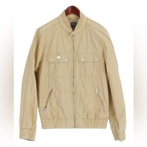 Armani Exchange Vintage Mens Jacket Long Sleeve Tan Full Zip Size Medium